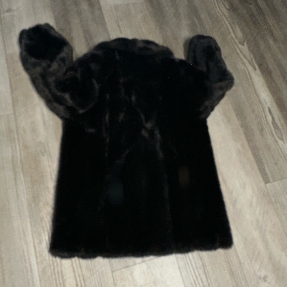 Vintage beautiful Hillmoor of New York USA made faux fur mink coat jacket - Picture 8 of 16